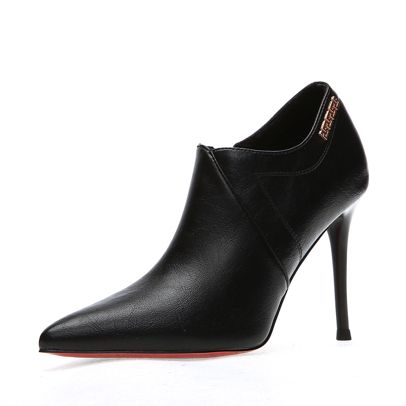 336-1 Side Zipper Martin Boots Women Pointed Toe Slim Ankle Boots 2023 Autumn Winter New High Heels - Image 5