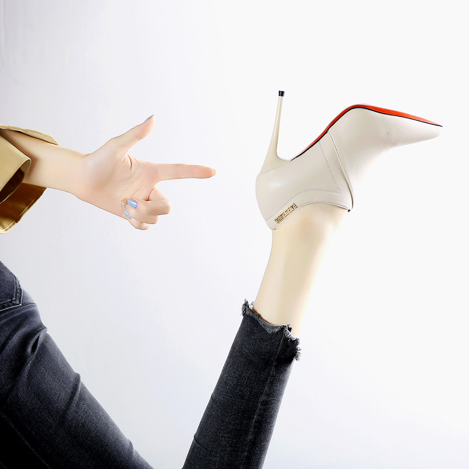 336-1 Side Zipper Martin Boots Women Pointed Toe Slim Ankle Boots 2023 Autumn Winter New High Heels - Image 4