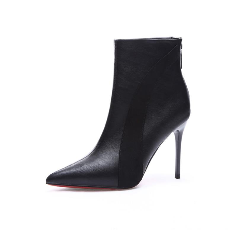 Suede Stiletto Ankle Boots Party High Heels 2023 Winter New French Sexy Pointed Toe Martin Boots Women - Image 5
